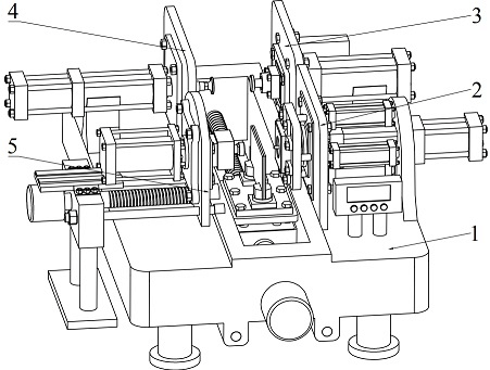 一種基于局部電阻加熱方式的臥式無鉚連接及整形裝置