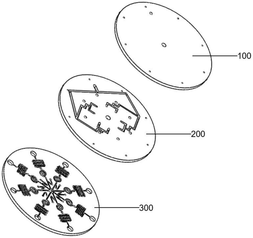 一種基于三層微芯片檢測的LAMP檢測芯片及其控制方法
