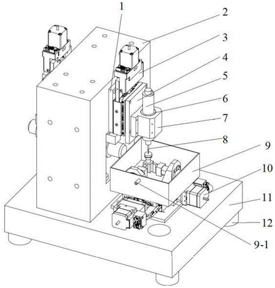 水表層空化泡環(huán)境高低頻復合超聲振動微銑削裝置