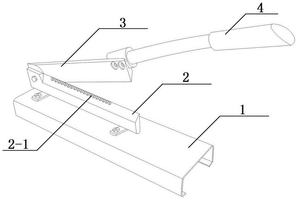 一種手動苗木切割鍘刀