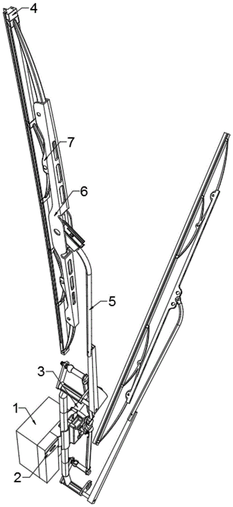 一種鐵道車(chē)輛前擋風(fēng)玻璃清潔裝置