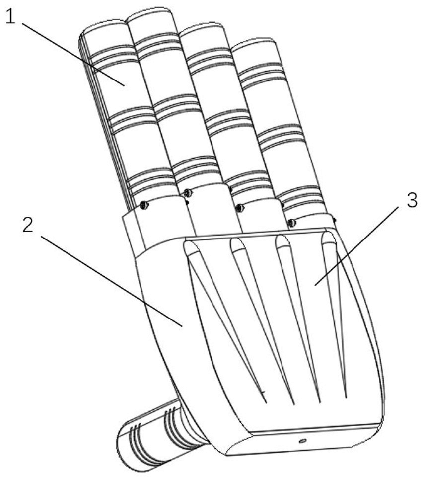 一種流體驅動多節(jié)分控式變剛度柔性手