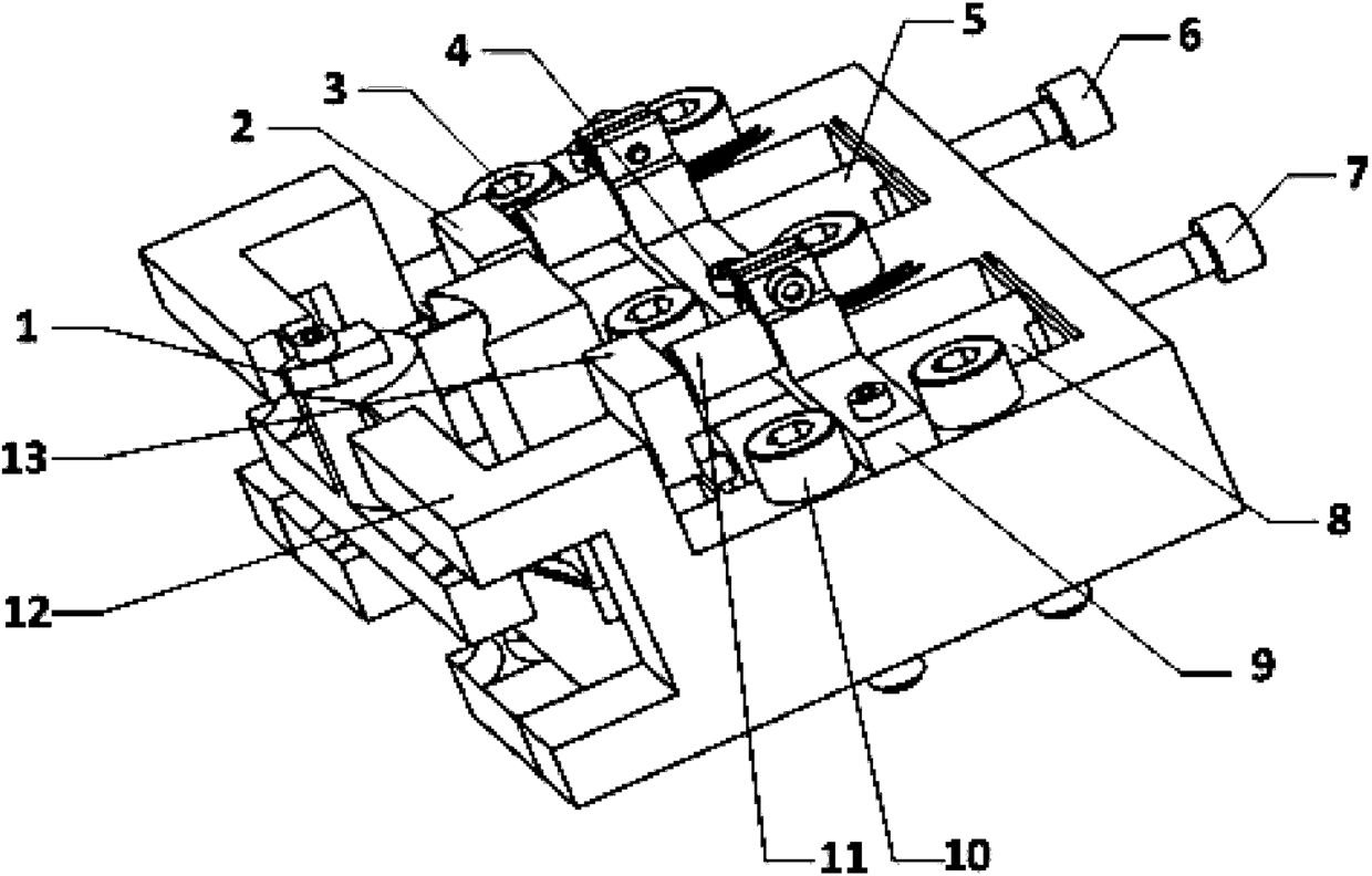 一種基于銳角直板型柔性鉸鏈的振動輔助旋轉(zhuǎn)切削裝置